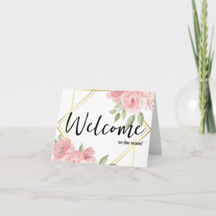 Personalised simple Elegant Welcome to the team Card