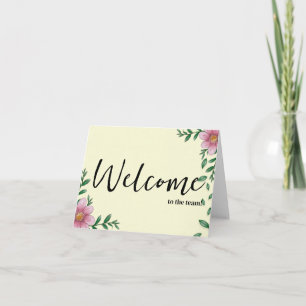 Personalised simple Elegant Welcome to the team Card