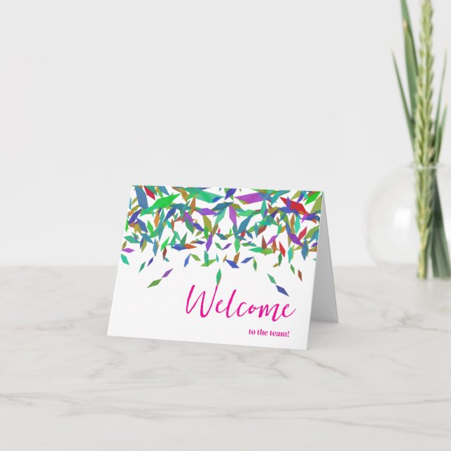 Personalised simple Elegant Welcome to the team Card (Front)