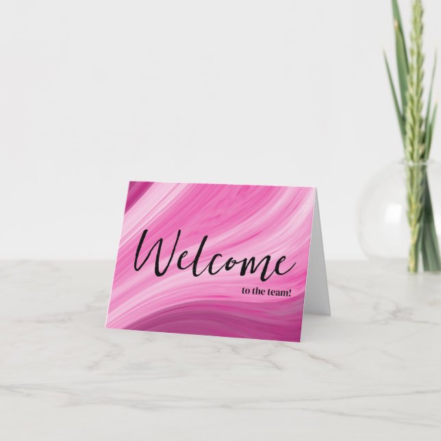 Personalised simple Elegant Welcome to the team Card (Front)
