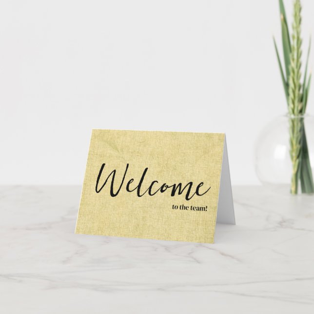 Personalised simple Elegant Welcome to the team Card (Front)