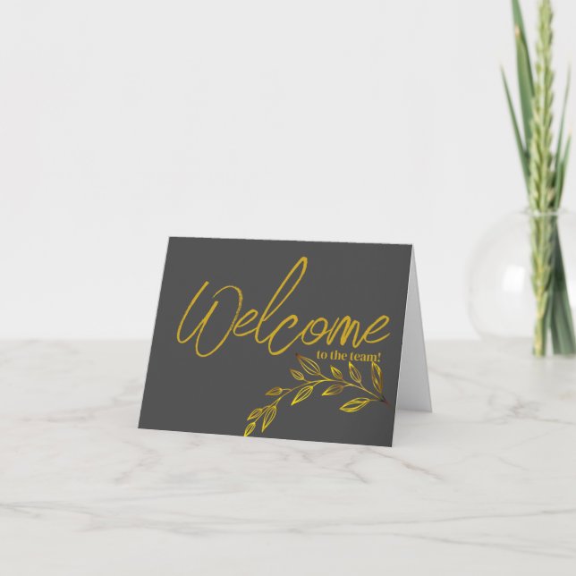 Personalised simple Elegant Welcome to the team Card (Front)