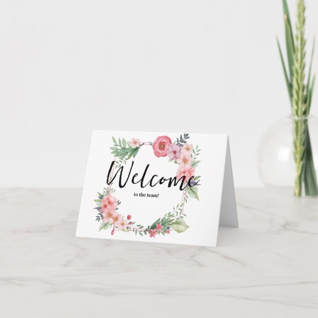 Personalised simple Elegant Welcome to the team Card (Front)