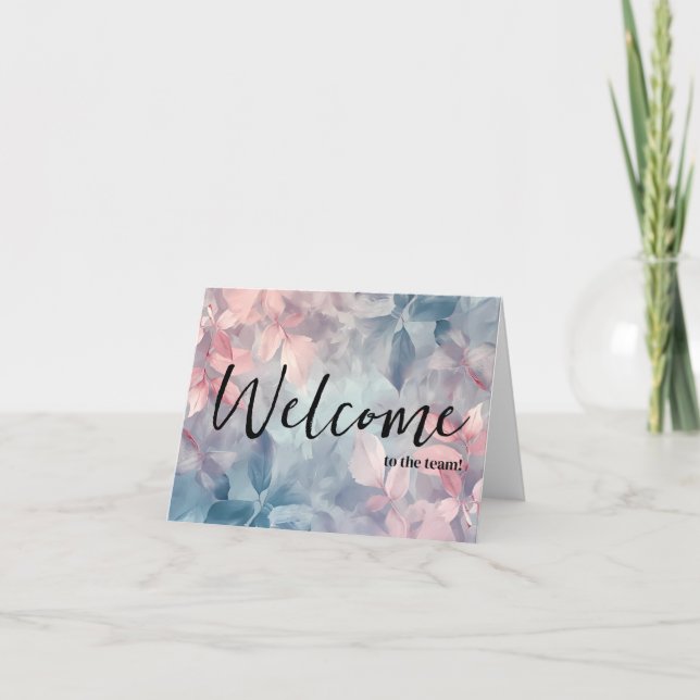 Personalised simple Elegant Welcome to the team Card (Front)