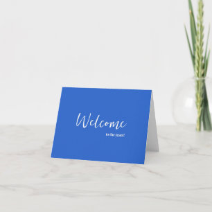 Personalised simple Elegant Welcome to the team Card
