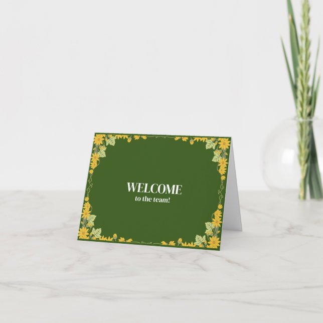Personalised simple Elegant Welcome to the team Card (Front)