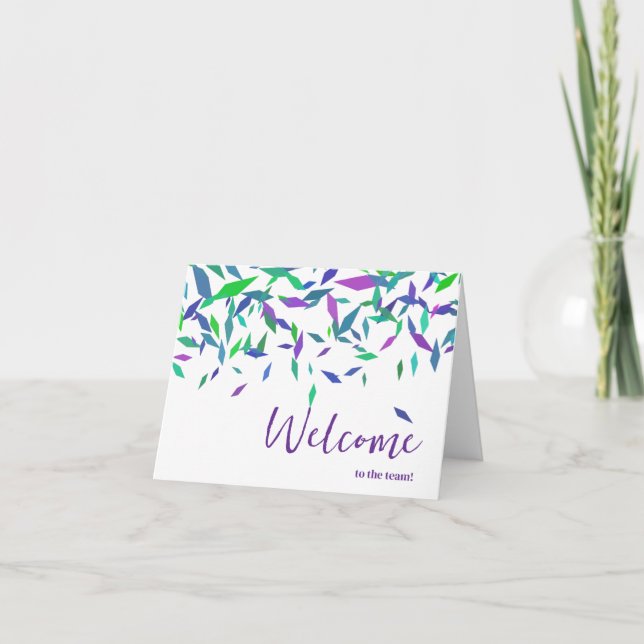 Personalised simple Elegant Welcome to the team Card (Front)