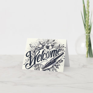 Personalised simple Elegant Welcome to the team Card