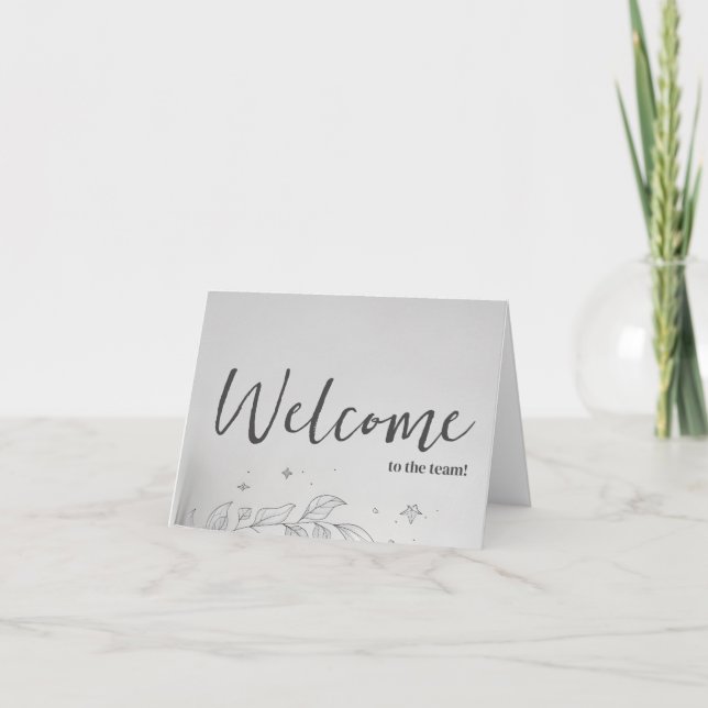 Personalised simple Elegant Welcome to the team Card (Front)