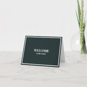Personalised simple Elegant Welcome to the team Card