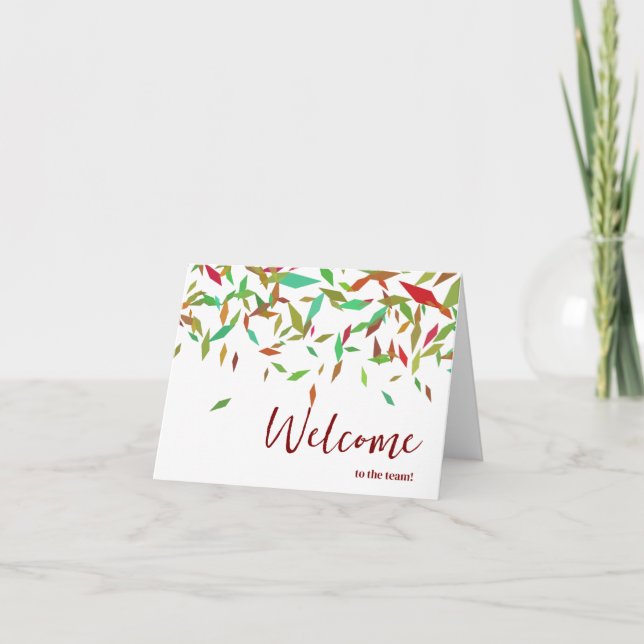 Personalised simple Elegant Welcome to the team Card (Front)