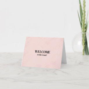 Personalised simple Elegant Welcome to the team Card