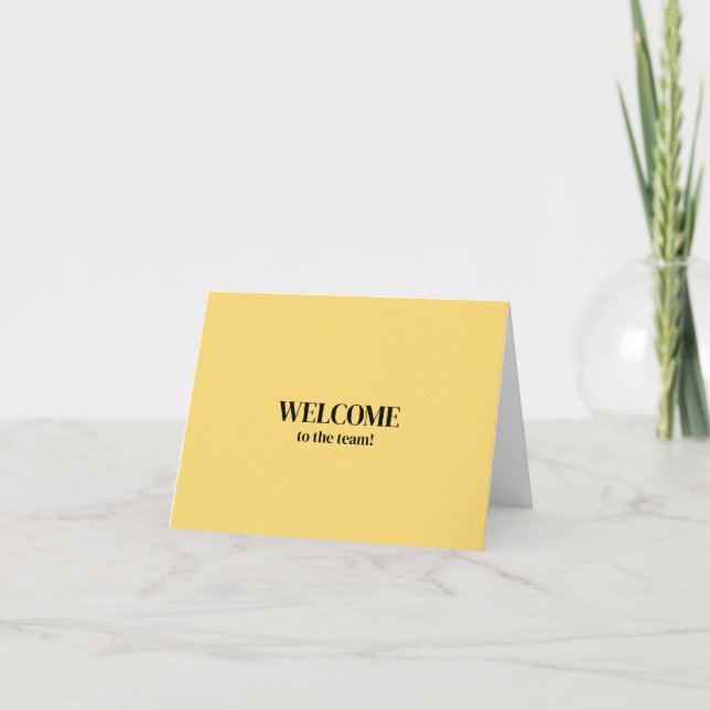 Personalised simple Elegant Welcome to the team Card (Front)