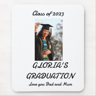 Personalised simple Graduation Photo  Mouse Mat