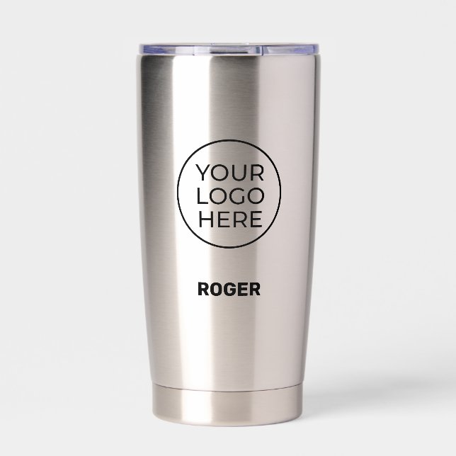 Personalised Simple Logo Stainless Steel Tumbler (Front)