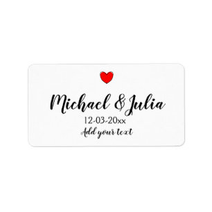 personalised simple minimal add your name year hea label
