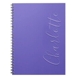 Personalised Simple Modern Chic Purple  Notebook
