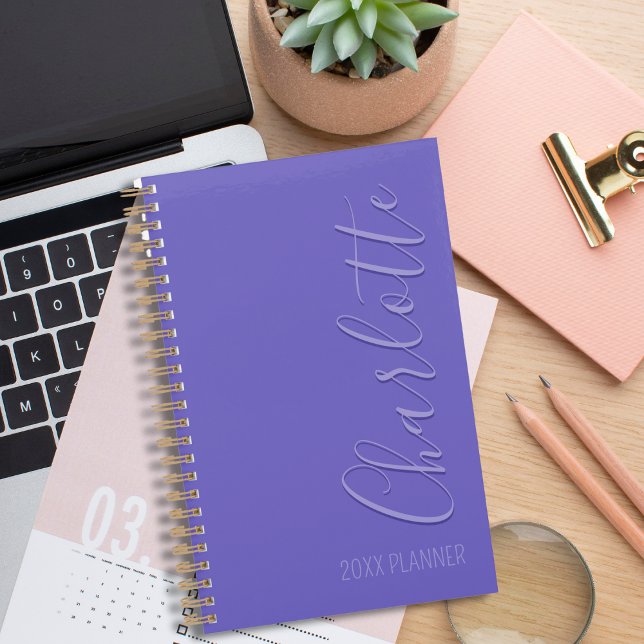 Personalised Simple Modern Chic Purple Planner (Creator Uploaded)