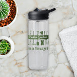 Personalised Simple Modern Master Gardener Water Bottle<br><div class="desc">The product design features gardening tools and plants.This original illustration with personalised text makes a simple modern and unique water bottle for green thumb,  gardening lover,  professional landscaper,  and more!</div>