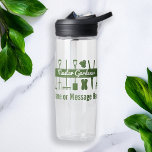 Personalised Simple Modern Master Gardener Water Bottle<br><div class="desc">The product design features gardening tools and plants.This original illustration with personalised text makes a simple modern and unique water bottle for green thumb,  gardening lover,  professional landscaper,  and more!</div>