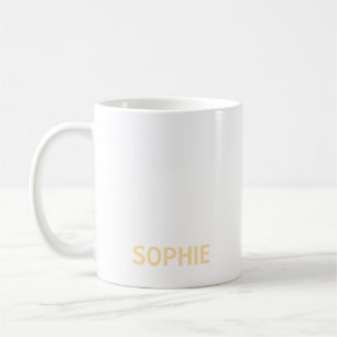 Personalised Simple Modern Minimal Monogram White Coffee Mug