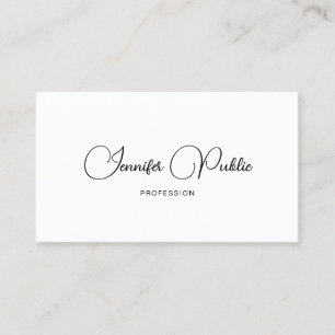 Personalised Simple Modern Template Typography Business Card