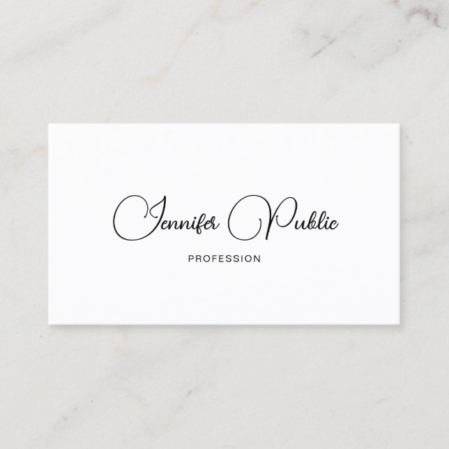 Personalised Simple Modern Template Typography Business Card (Front)