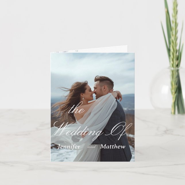 Personalised Simple Modern Wedding Invitation  (Front)