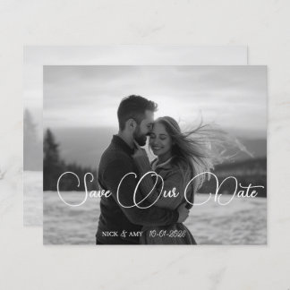 Personalised Simple Modern Winter Wedding Card