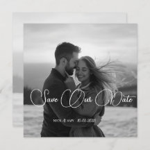 Personalised Simple Modern Winter Wedding Card