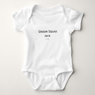 personalised simple monogram add your name wedding baby bodysuit