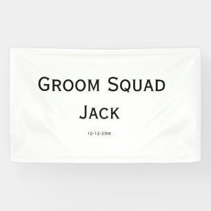 personalised simple monogram add your name wedding banner