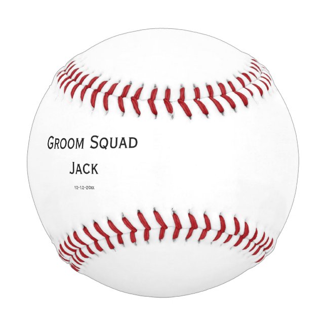 personalised simple monogram add your name wedding baseball (Front)