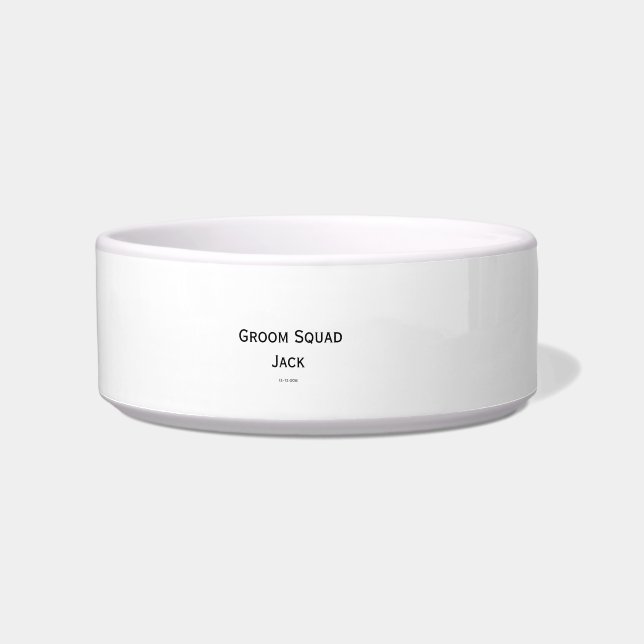 personalised simple monogram add your name wedding bowl (Front)