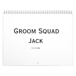 personalised simple monogram add your name wedding calendar