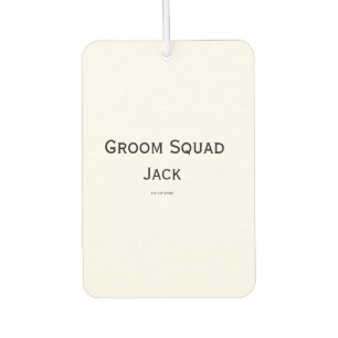 personalised simple monogram add your name wedding car air freshener