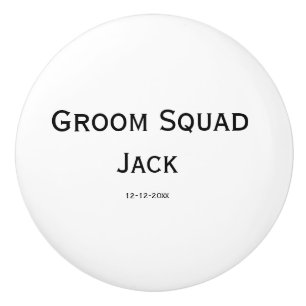 personalised simple monogram add your name wedding ceramic knob