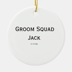 personalised simple monogram add your name wedding ceramic tree decoration