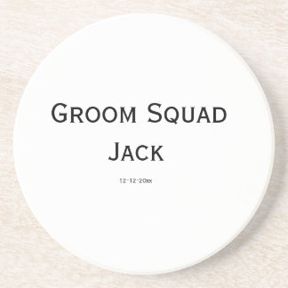 personalised simple monogram add your name wedding coaster