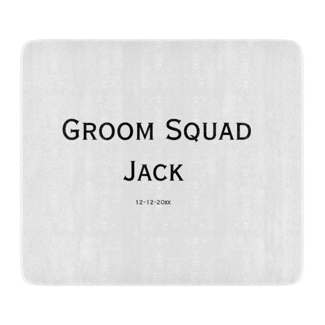 personalised simple monogram add your name wedding cutting board (Front)