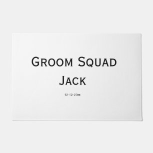 personalised simple monogram add your name wedding doormat