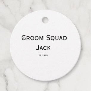 personalised simple monogram add your name wedding favour tags