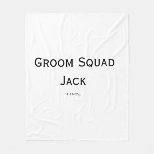 personalised simple monogram add your name wedding fleece blanket