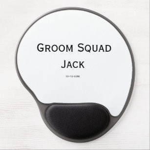 personalised simple monogram add your name wedding gel mouse mat
