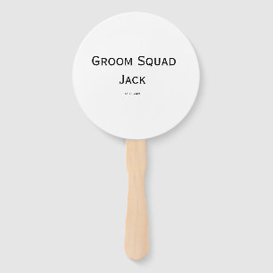 personalised simple monogram add your name wedding hand fan