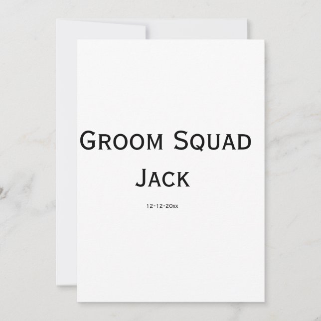personalised simple monogram add your name wedding invitation (Front)