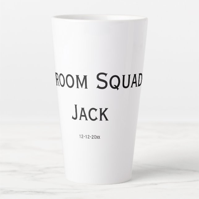 personalised simple monogram add your name wedding latte mug (Front)