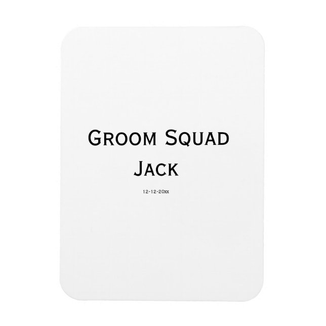 personalised simple monogram add your name wedding magnet (Vertical)