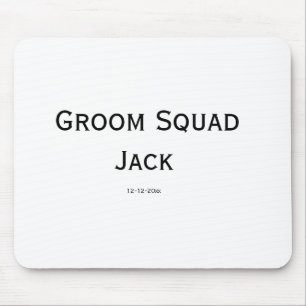 personalised simple monogram add your name wedding mouse mat