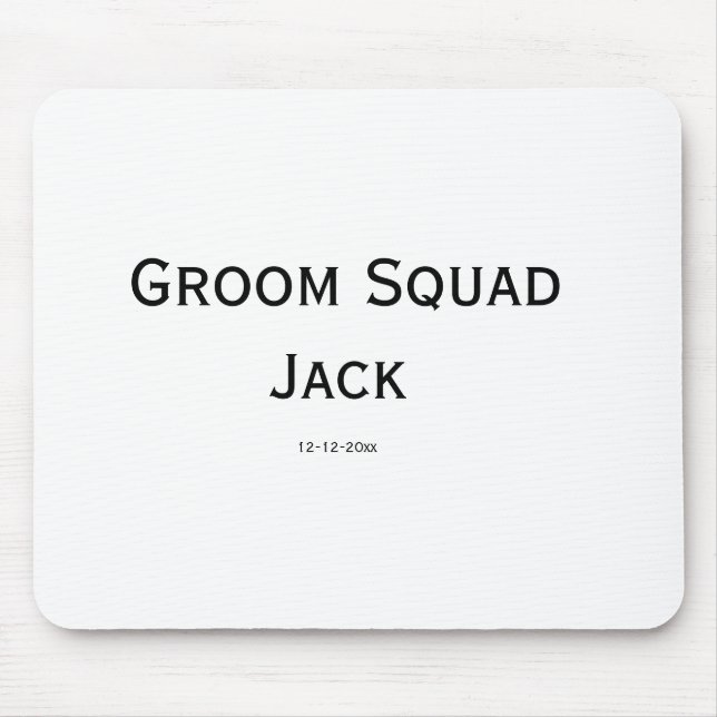 personalised simple monogram add your name wedding mouse mat (Front)
